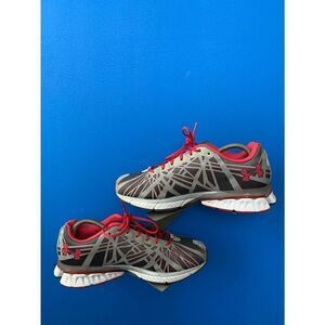 Under armour womens 9 athletic running shoes sneakers pink gray